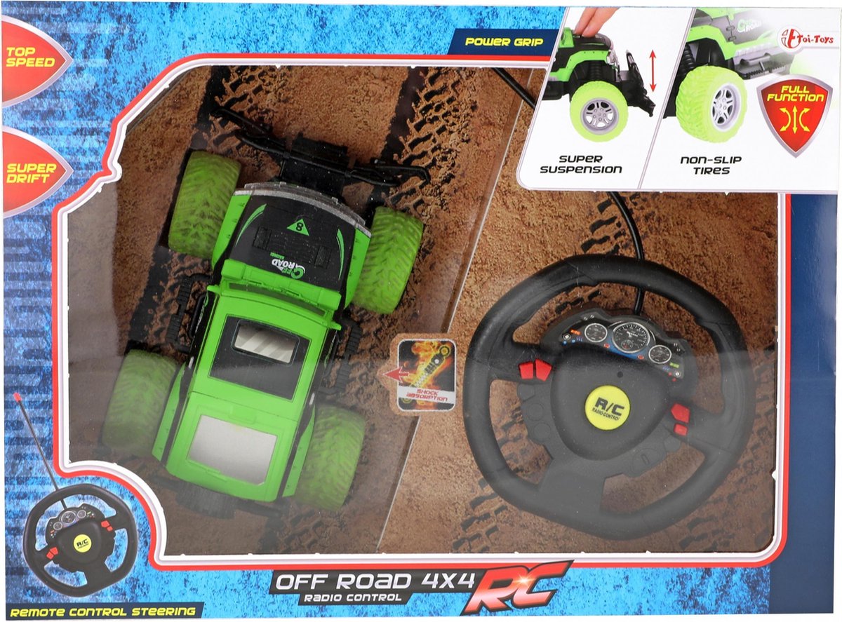 Toi-Toys Toi Toys RC jeep 18 cm/zwart - Groen