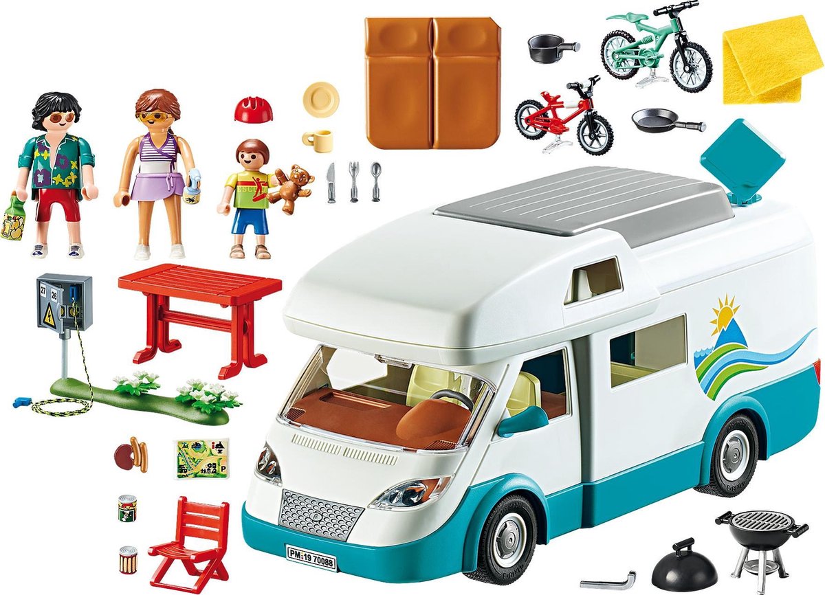 Playmobil Family Fun Mobilhome met familie (70088)