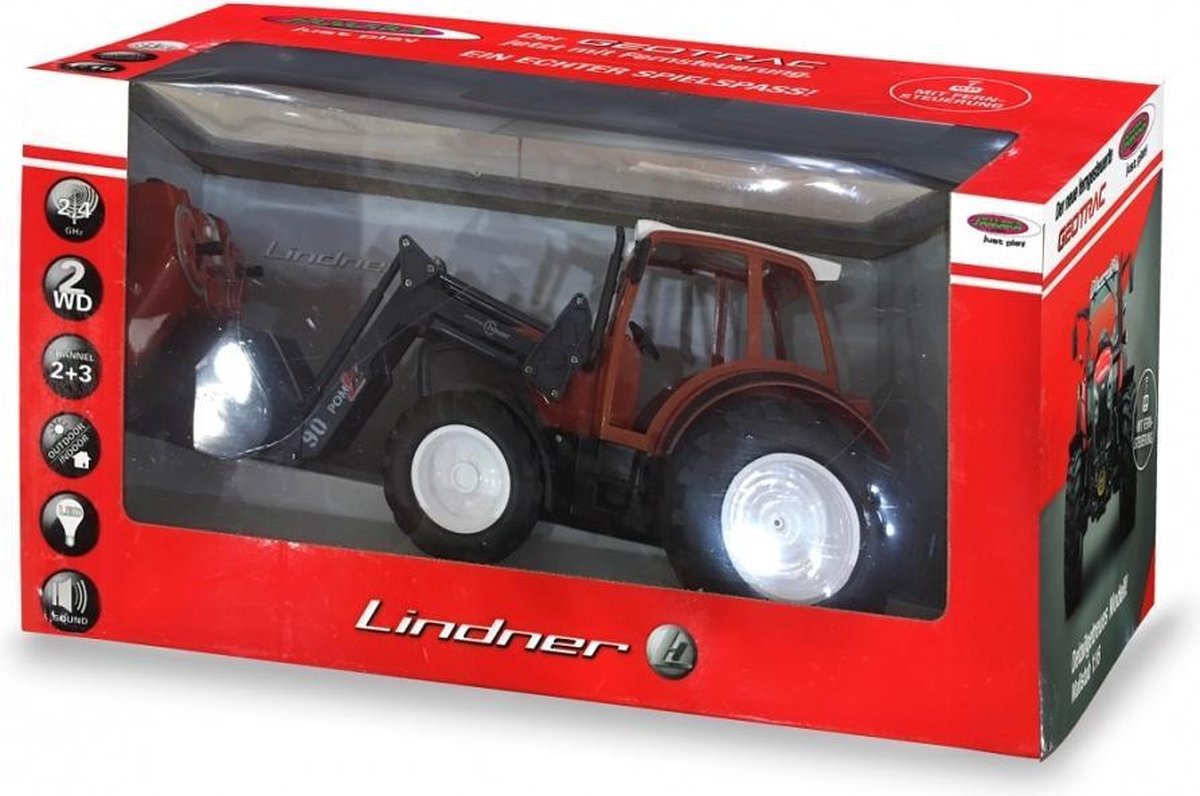 Jamara tractor Lindner Geotract Frontlader 1:16 2,4 GHz - Rood