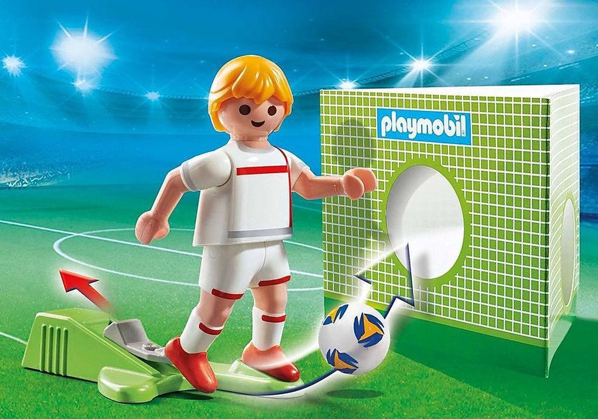 Playmobil voetbalspeler Engeland junior 8 delig