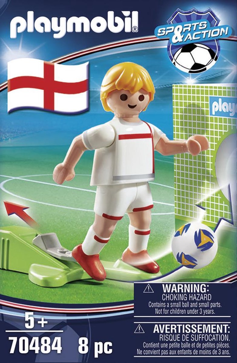 Playmobil voetbalspeler Engeland junior 8 delig