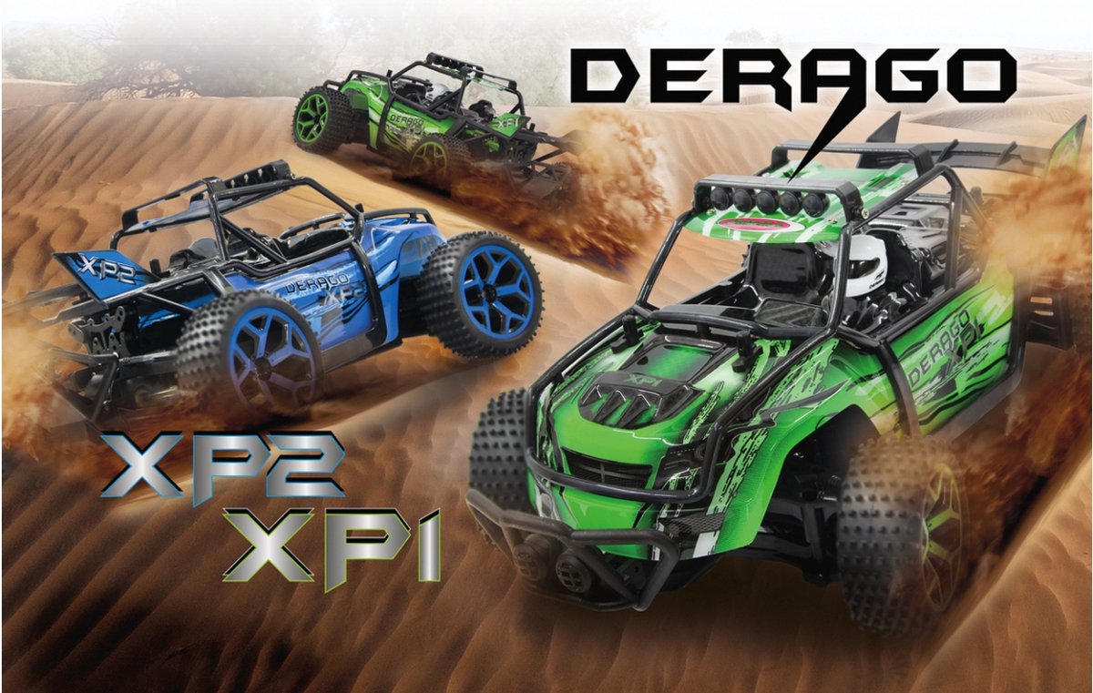 Jamara RC Derago XP1 4WD 2 jongens 2,4 GHz 1:18 - Groen