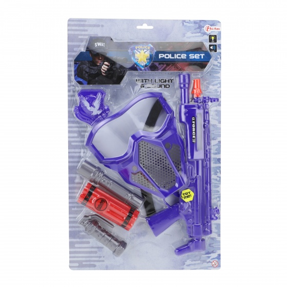 Toi-Toys Toi Toys politie set 6 delig 42 cm - Blauw