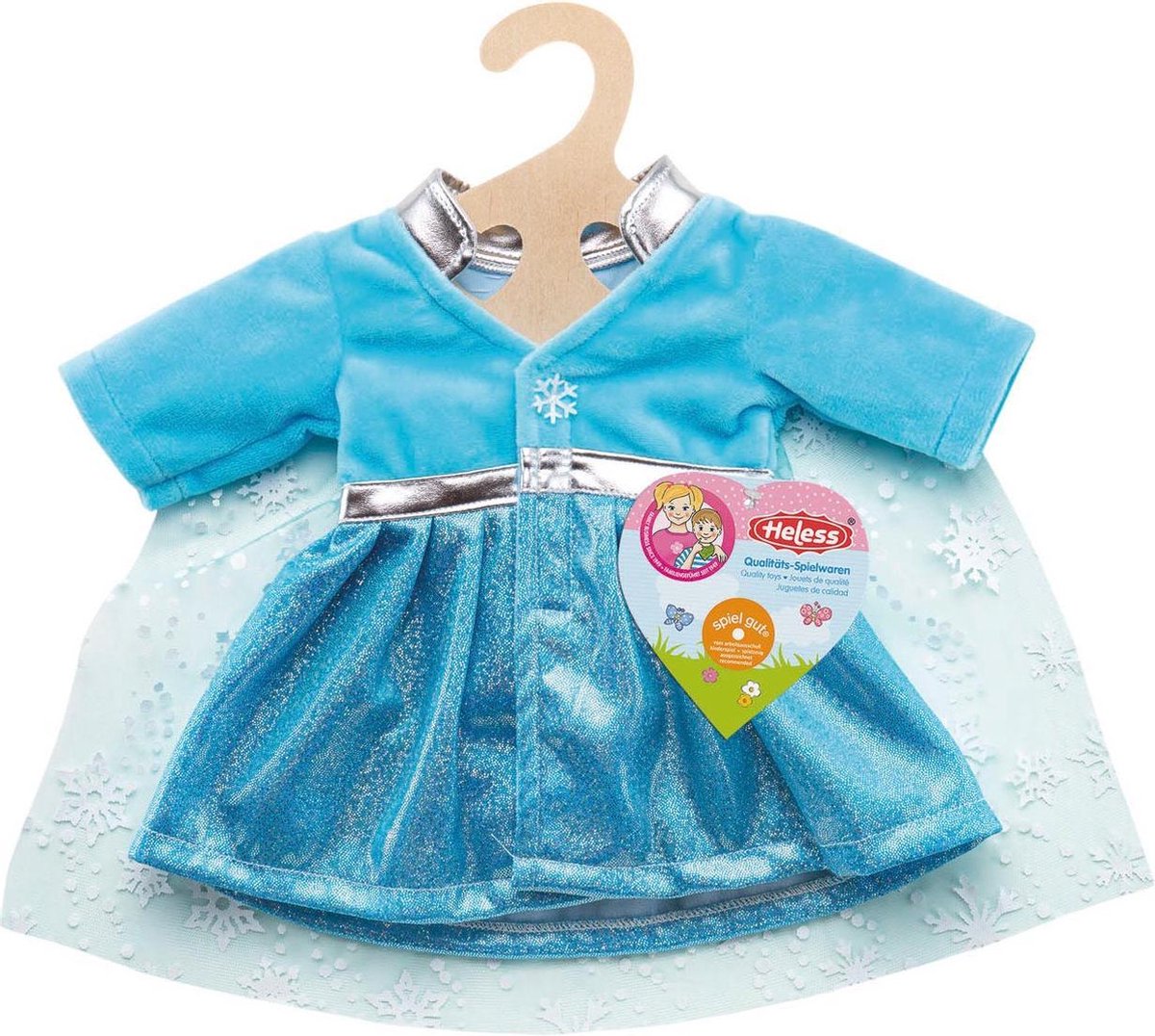 Heless babypoppenjurk Ice Princess meisjes 35 45 cm textiel - Blauw