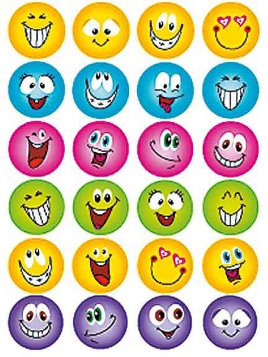 Herma stickers Glitter Smileys junior 12 x 8,4 cm folie 24 stuks