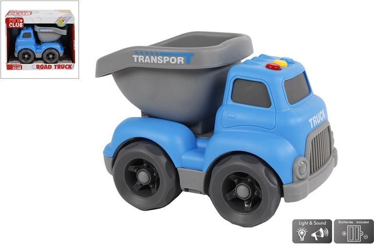 Mini Club Road Truck jongens 16 cm - Blauw