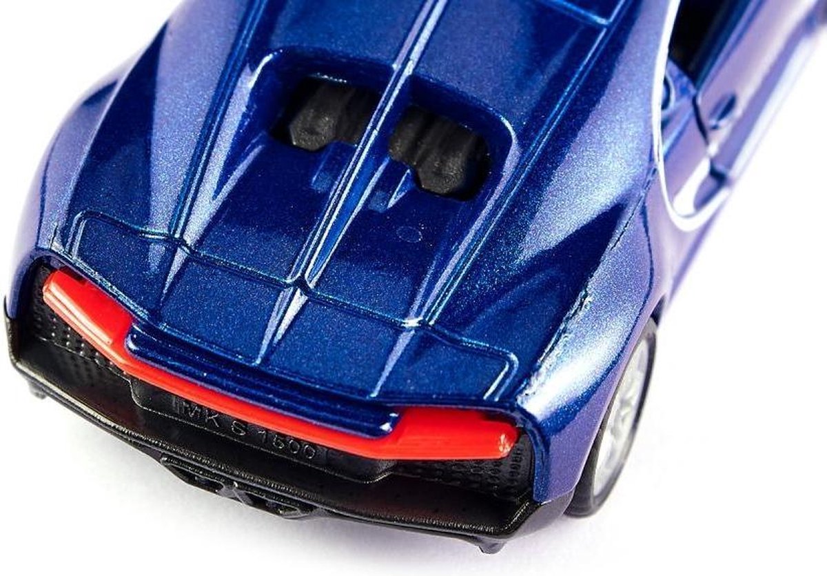 Siku Bugatti Chiron Gendarmerie 8 cm staal/wit (1541) - Blauw