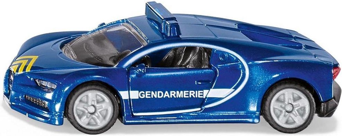 Siku Bugatti Chiron Gendarmerie 8 cm staal/wit (1541) - Blauw