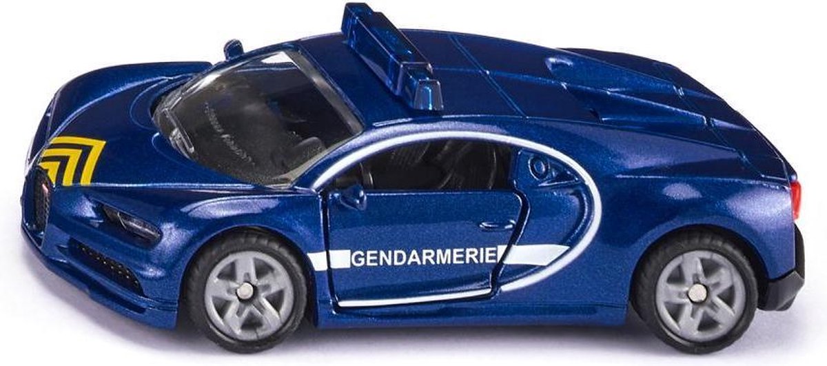 Siku Bugatti Chiron Gendarmerie 8 cm staal/wit (1541) - Blauw