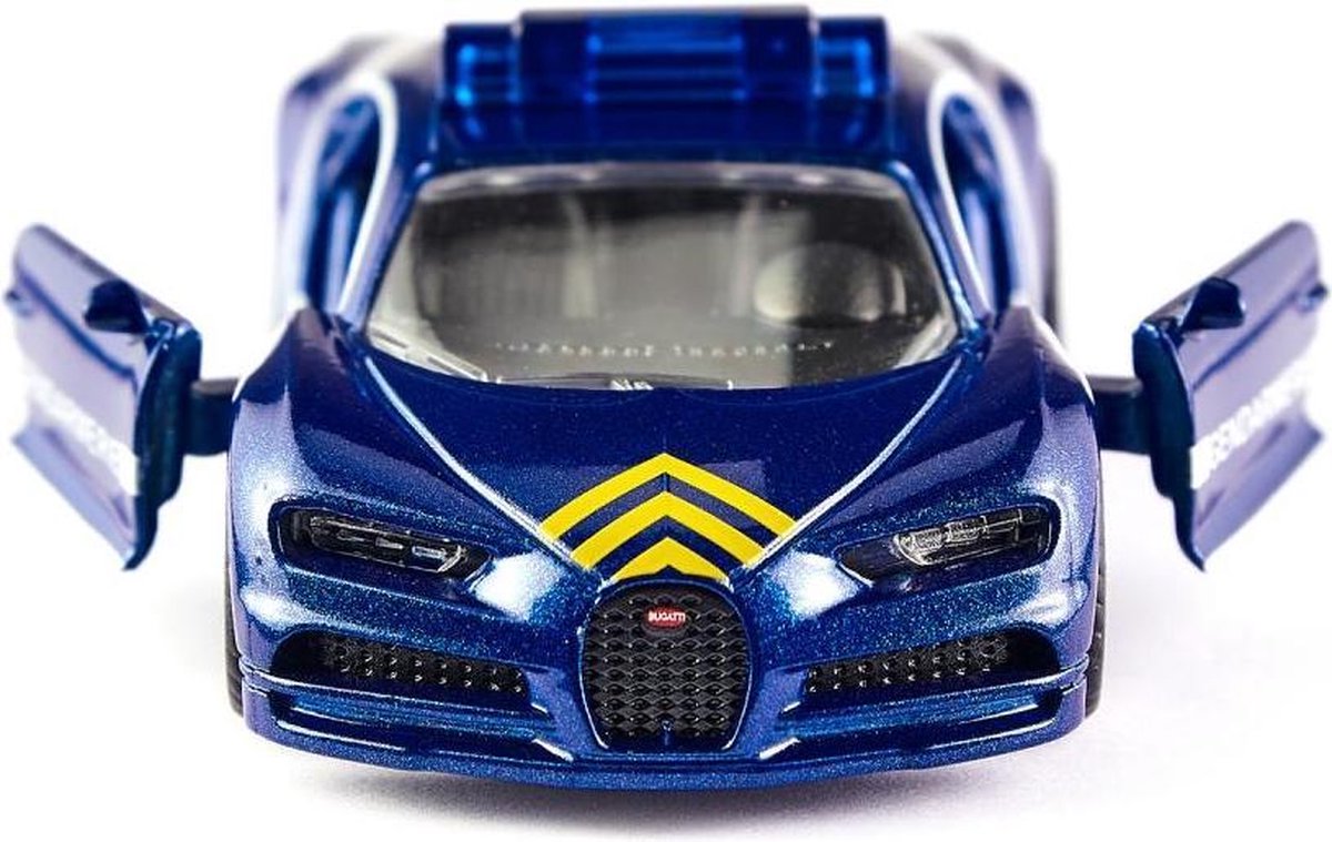 Siku Bugatti Chiron Gendarmerie 8 cm staal/wit (1541) - Blauw