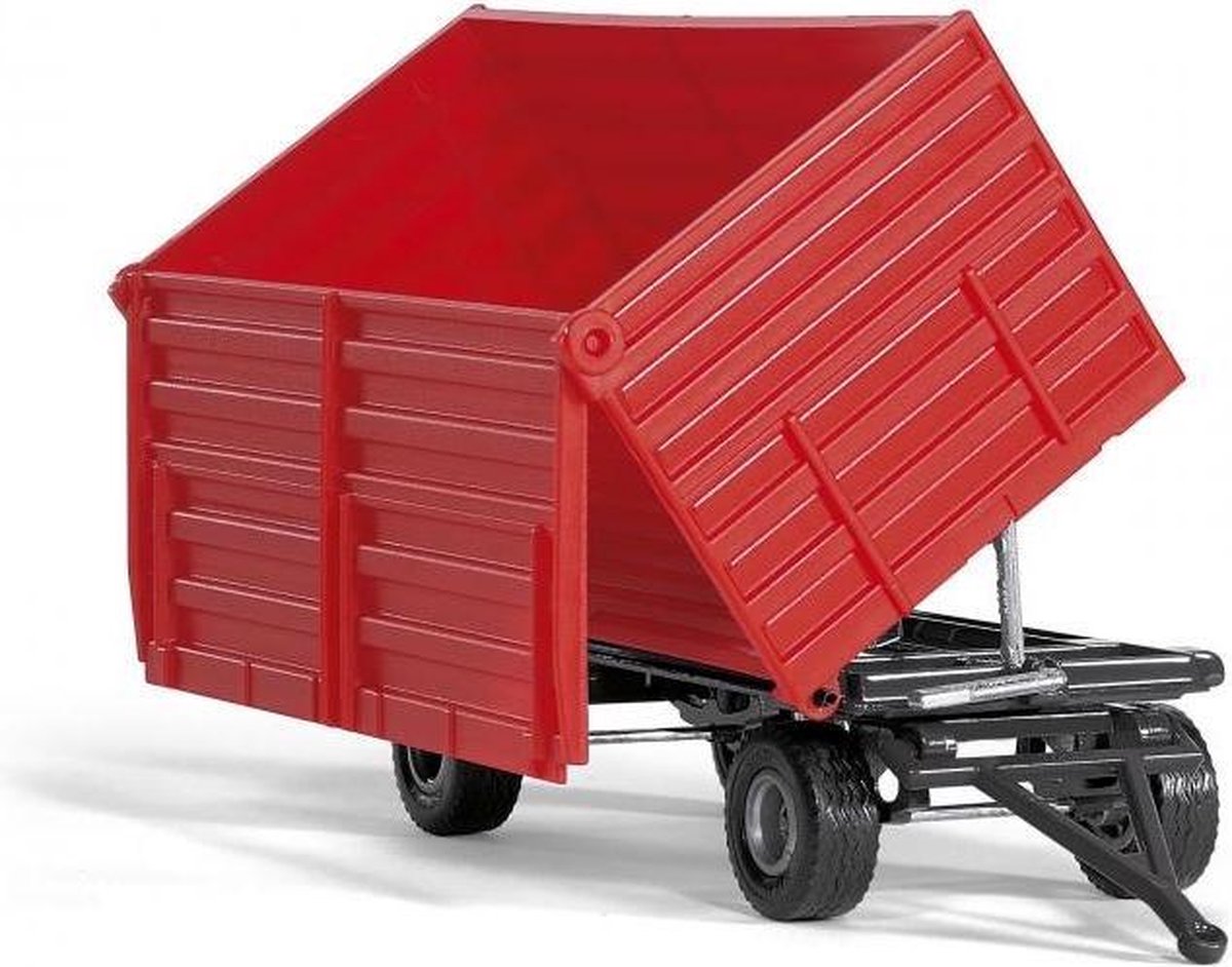 Siku twee assige aanhanger 18,5 cm staal/zwart (2898) - Rood