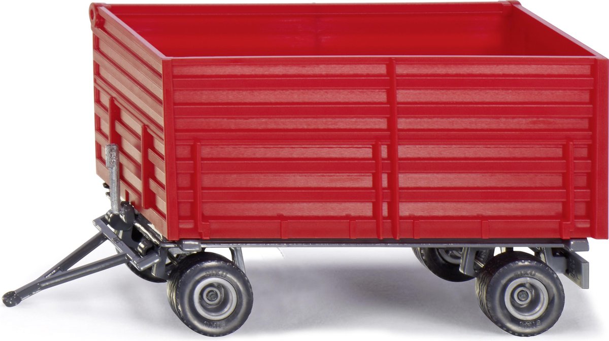 Siku twee assige aanhanger 18,5 cm staal/zwart (2898) - Rood