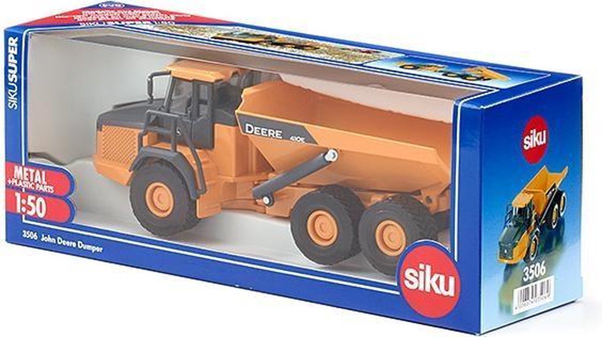 Siku John Deere Dumper truck 21,3 cm staal/zwart (3506) - Geel