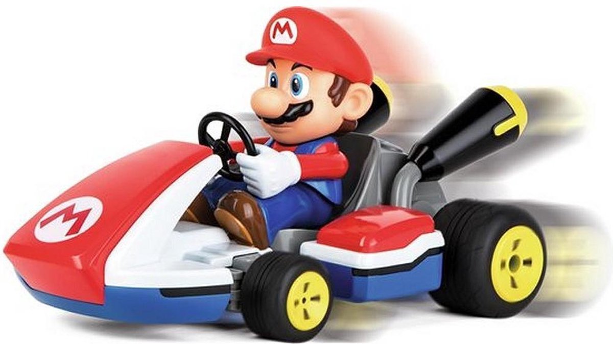 Carrera auto RC Mario Kart 2,4 GHz 1:16/blauw 5 delig - Rood