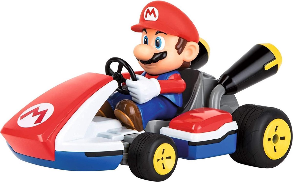 Carrera auto RC Mario Kart 2,4 GHz 1:16/blauw 5 delig - Rood