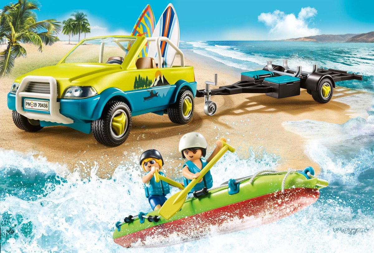 Playmobil Family Fun strandwagen met kano junior 88 delig