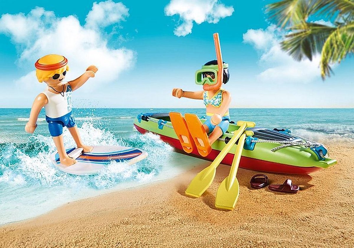 Playmobil Family Fun strandwagen met kano junior 88 delig