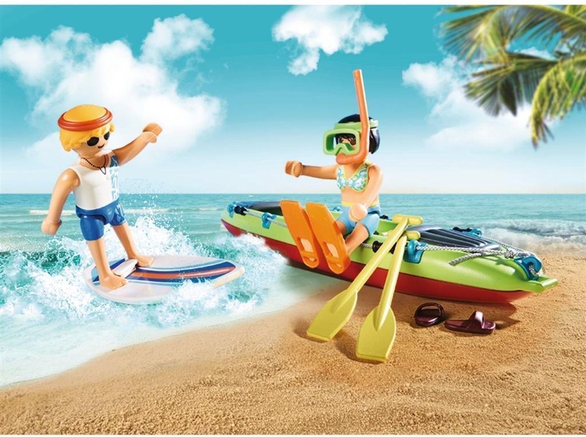 Playmobil Family Fun strandwagen met kano junior 88 delig