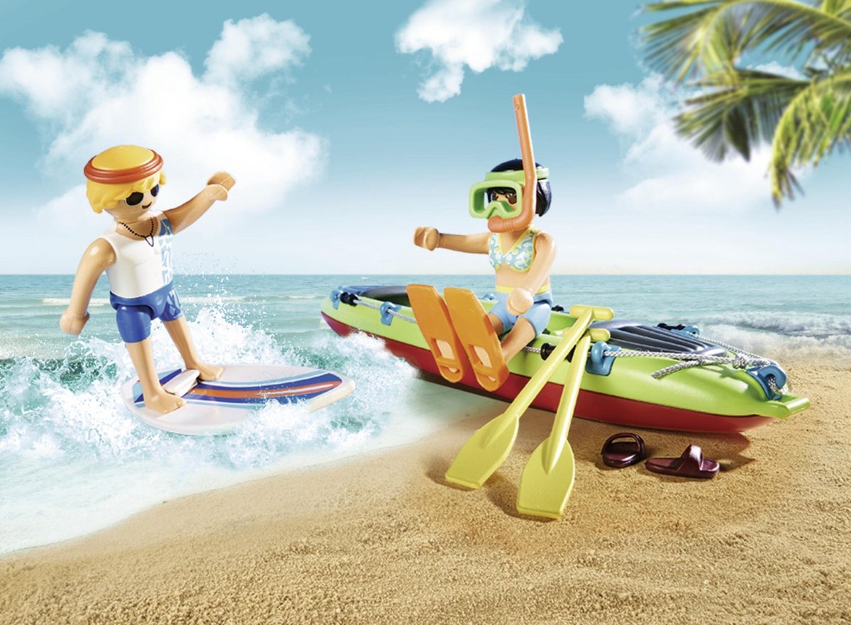 Playmobil Family Fun strandwagen met kano junior 88 delig