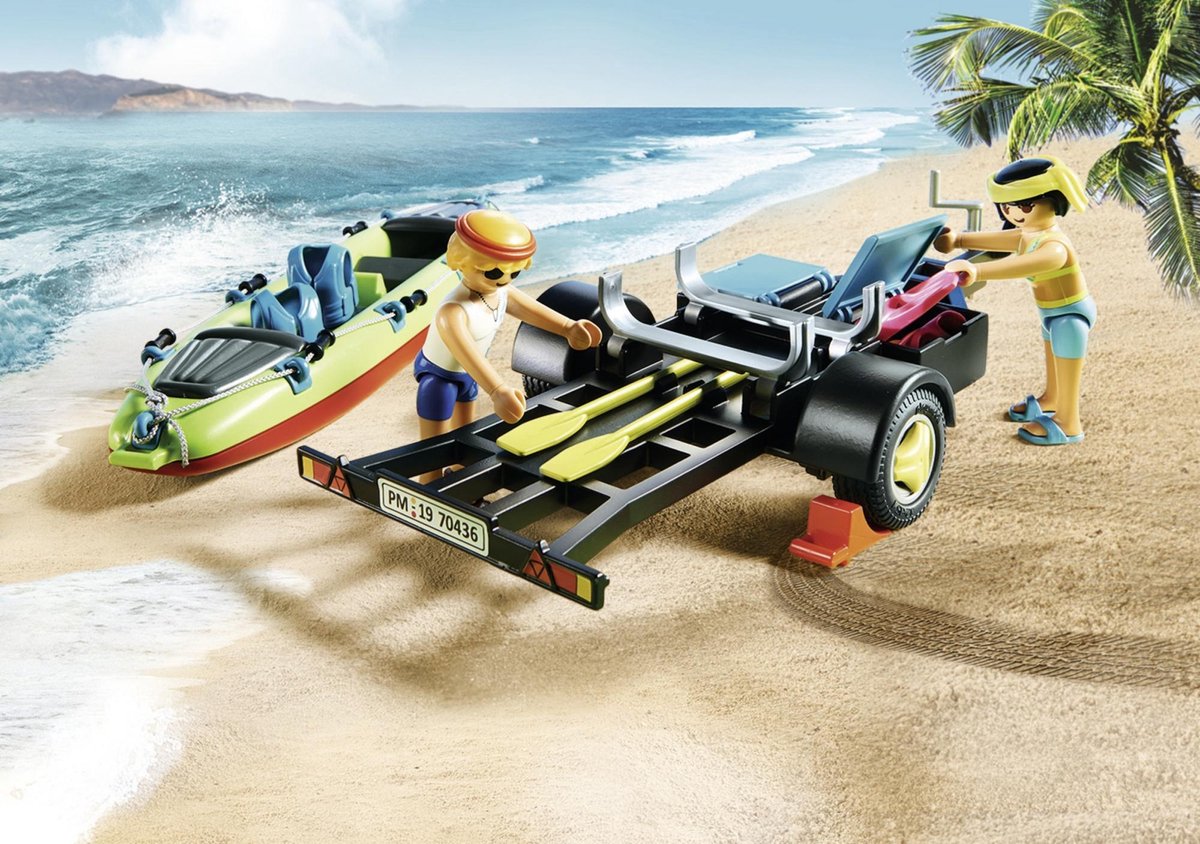 Playmobil Family Fun strandwagen met kano junior 88 delig