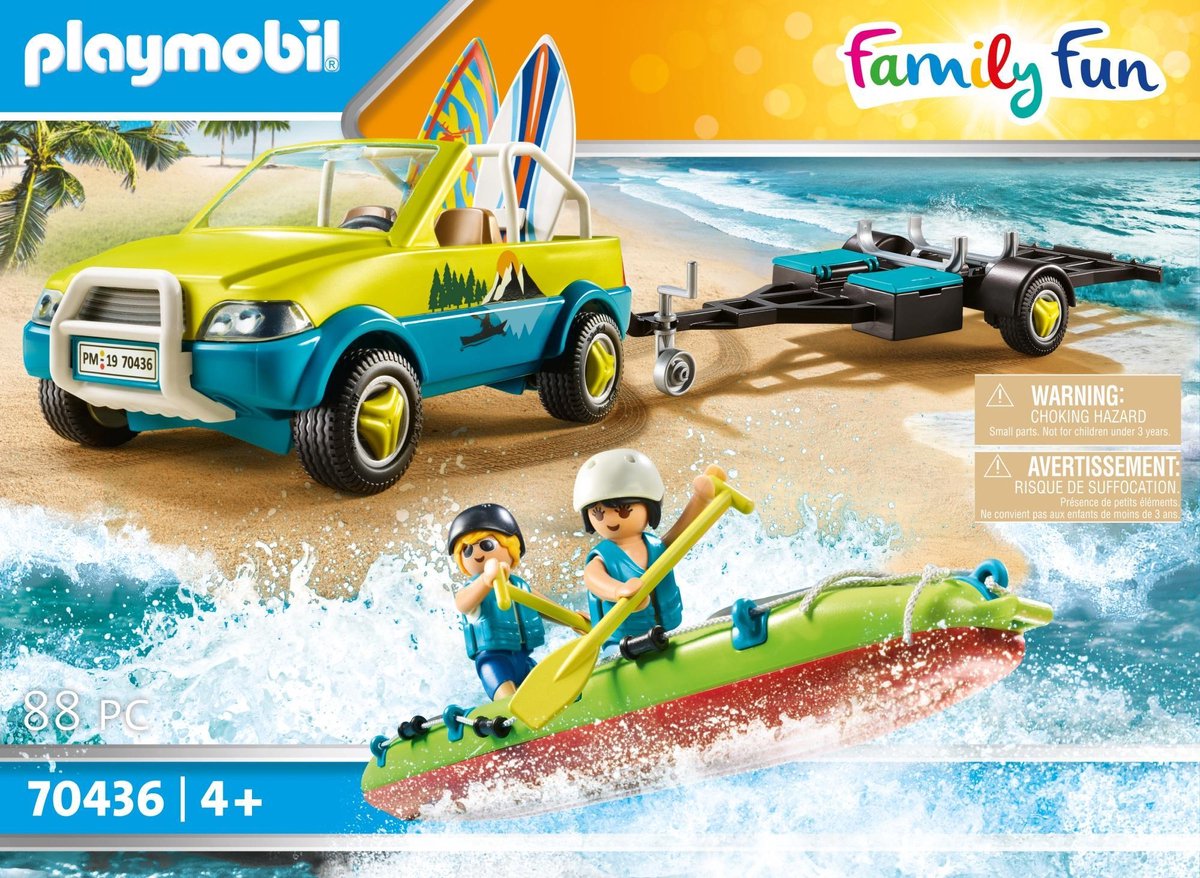 Playmobil Family Fun strandwagen met kano junior 88 delig