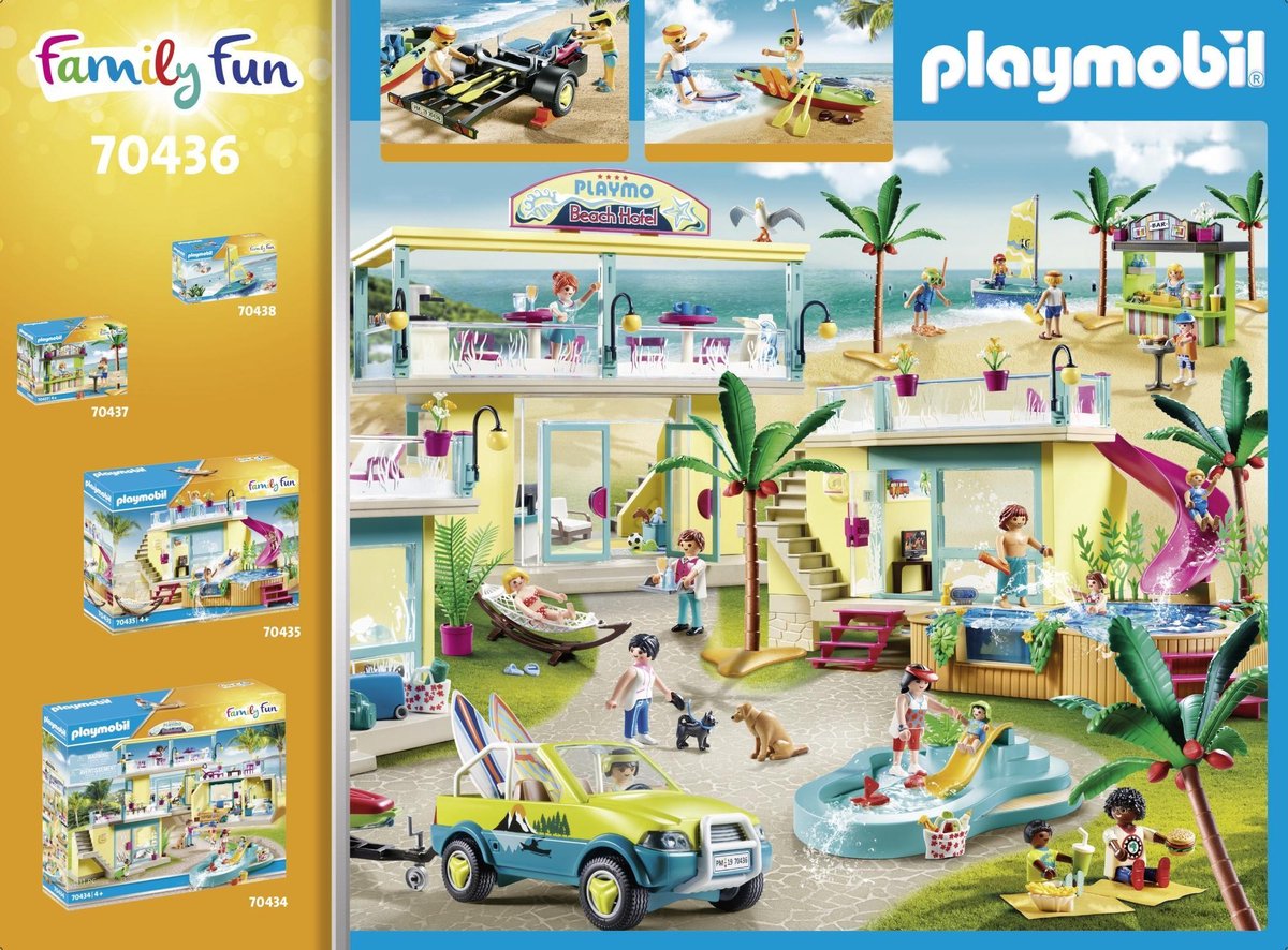 Playmobil Family Fun strandwagen met kano junior 88 delig
