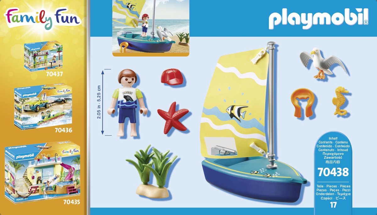 Playmobil Family Fun zeilboot junior 17 delig