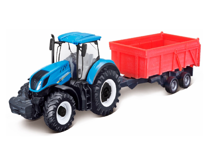 Bburago tractor New Holland jongens 38 cm ABS 2 delig - Blauw