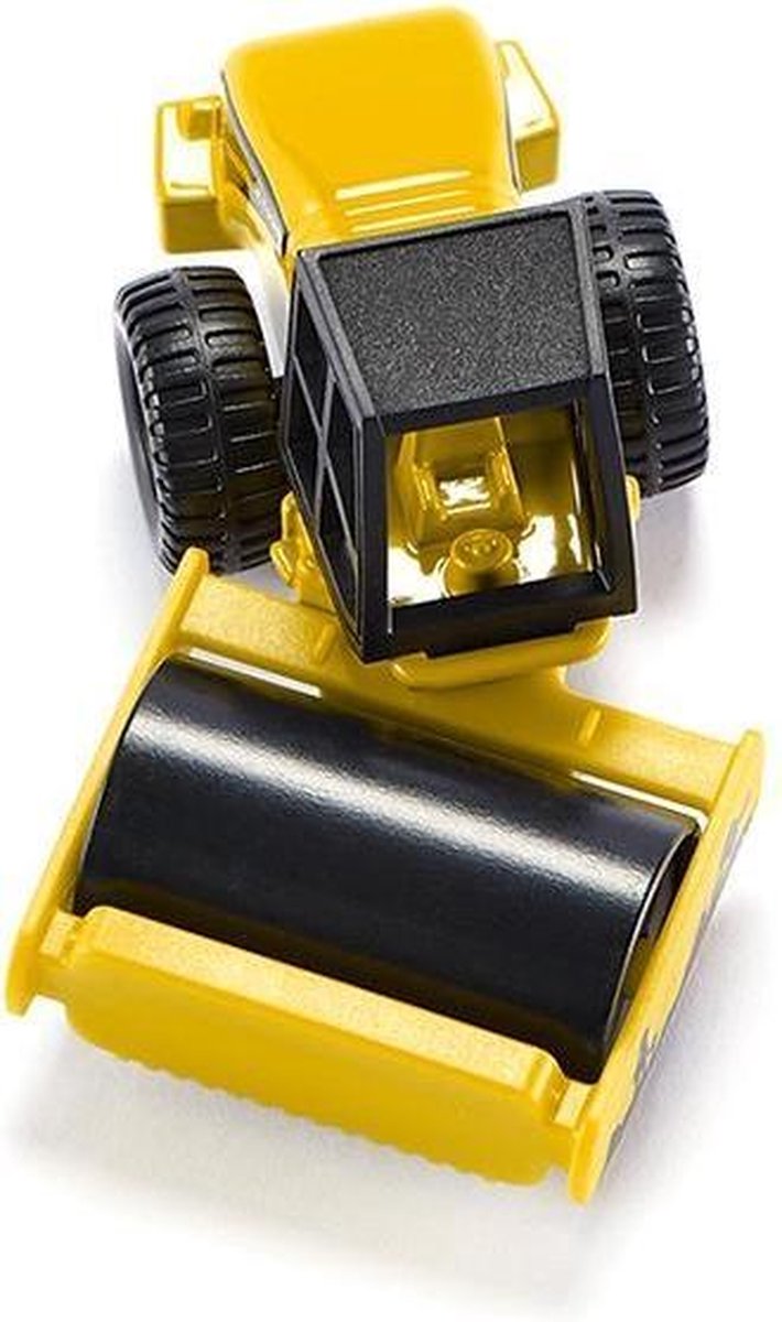 Siku asfaltwals 7 x 3,6 cm staal/zwart (0895) - Geel