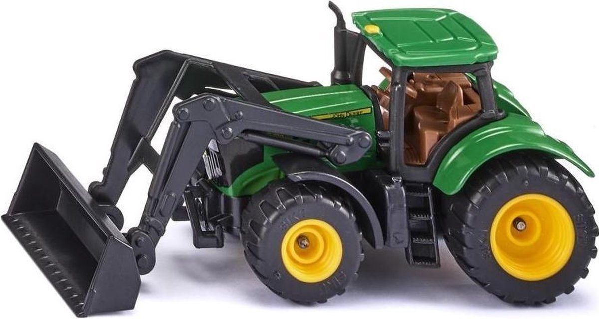 Siku John Deere 6215R tractor met voorlader 9,3 cm (1395) - Groen