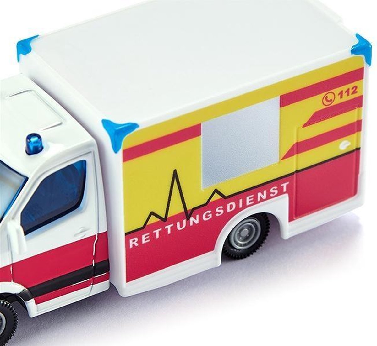 Siku Mercedes Benz Rettungsdienst 12,7 cm staal wit/rood (1536) - Geel