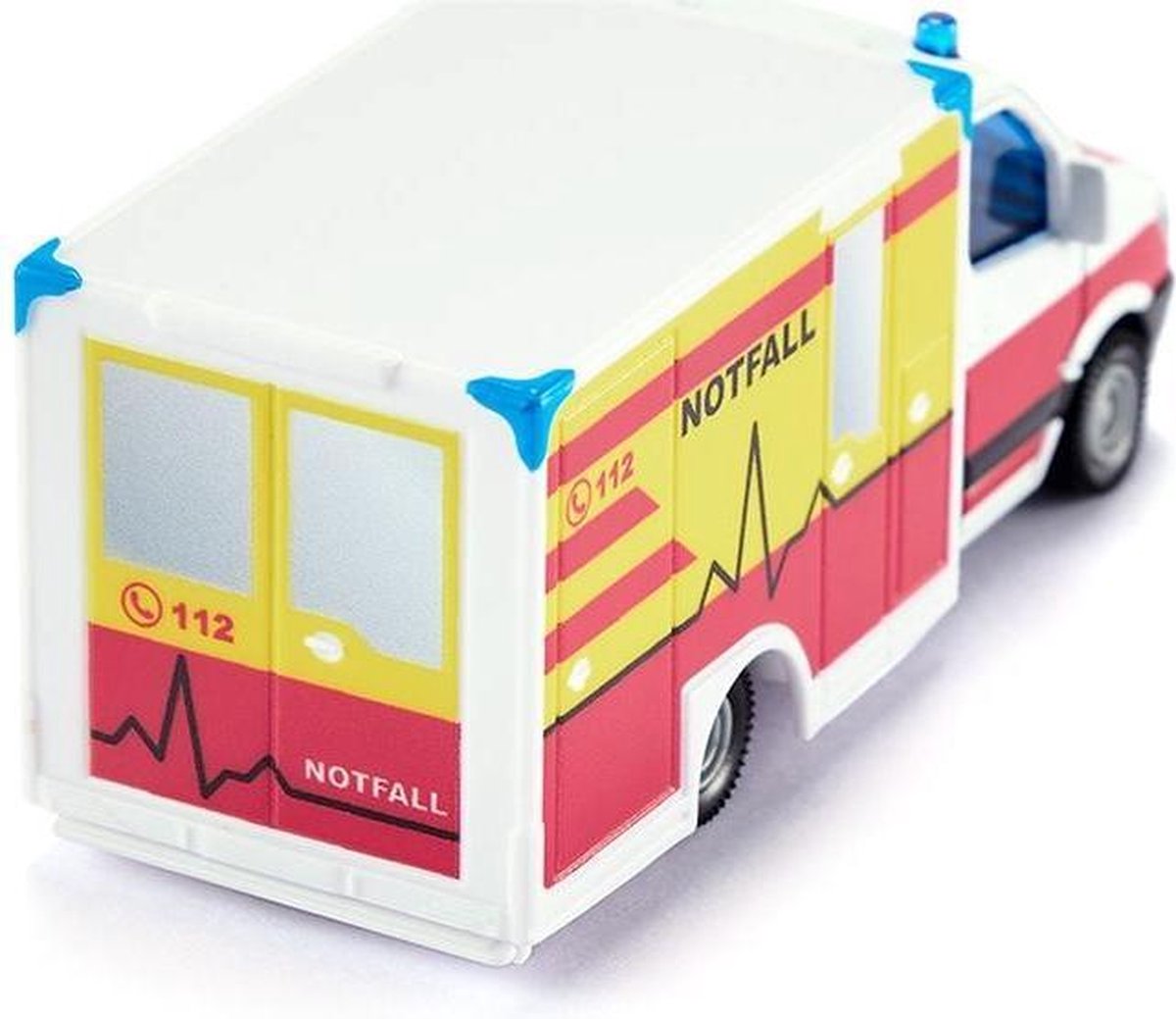 Siku Mercedes Benz Rettungsdienst 12,7 cm staal wit/rood (1536) - Geel