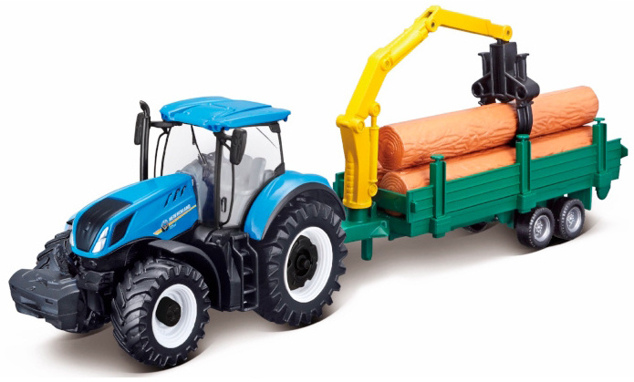 Bburago tractor New Holland jongens 44 cm ABS 2 delig - Blauw