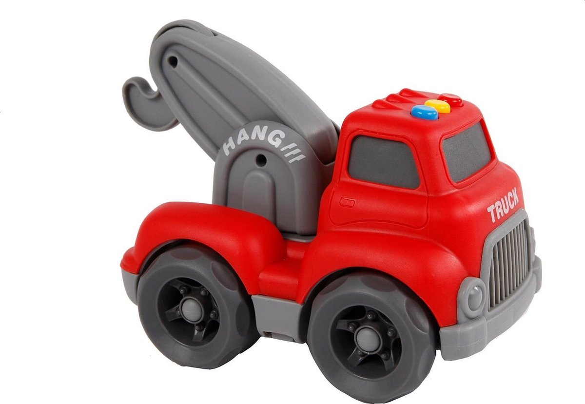 Mini Club takelwagen met licht en geluid jongens 16 cm - Rood