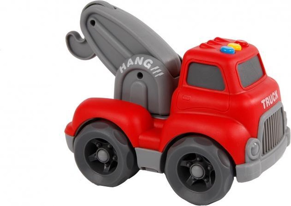 Mini Club takelwagen met licht en geluid jongens 16 cm - Rood