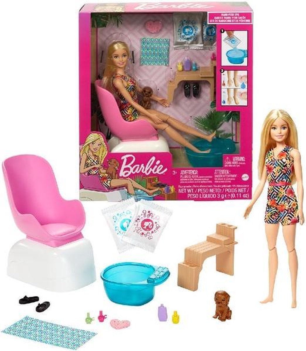 Barbie speelset pedicure meisjes 12 delig