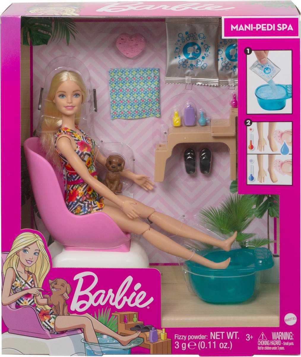 Barbie speelset pedicure meisjes 12 delig