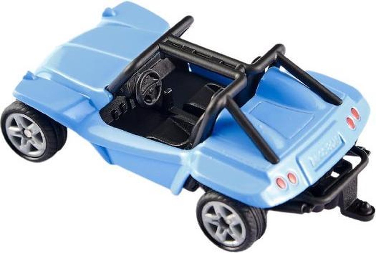 Siku Beach Buggy 7,2 x 3,9 cm staal/zwart (1057) - Blauw