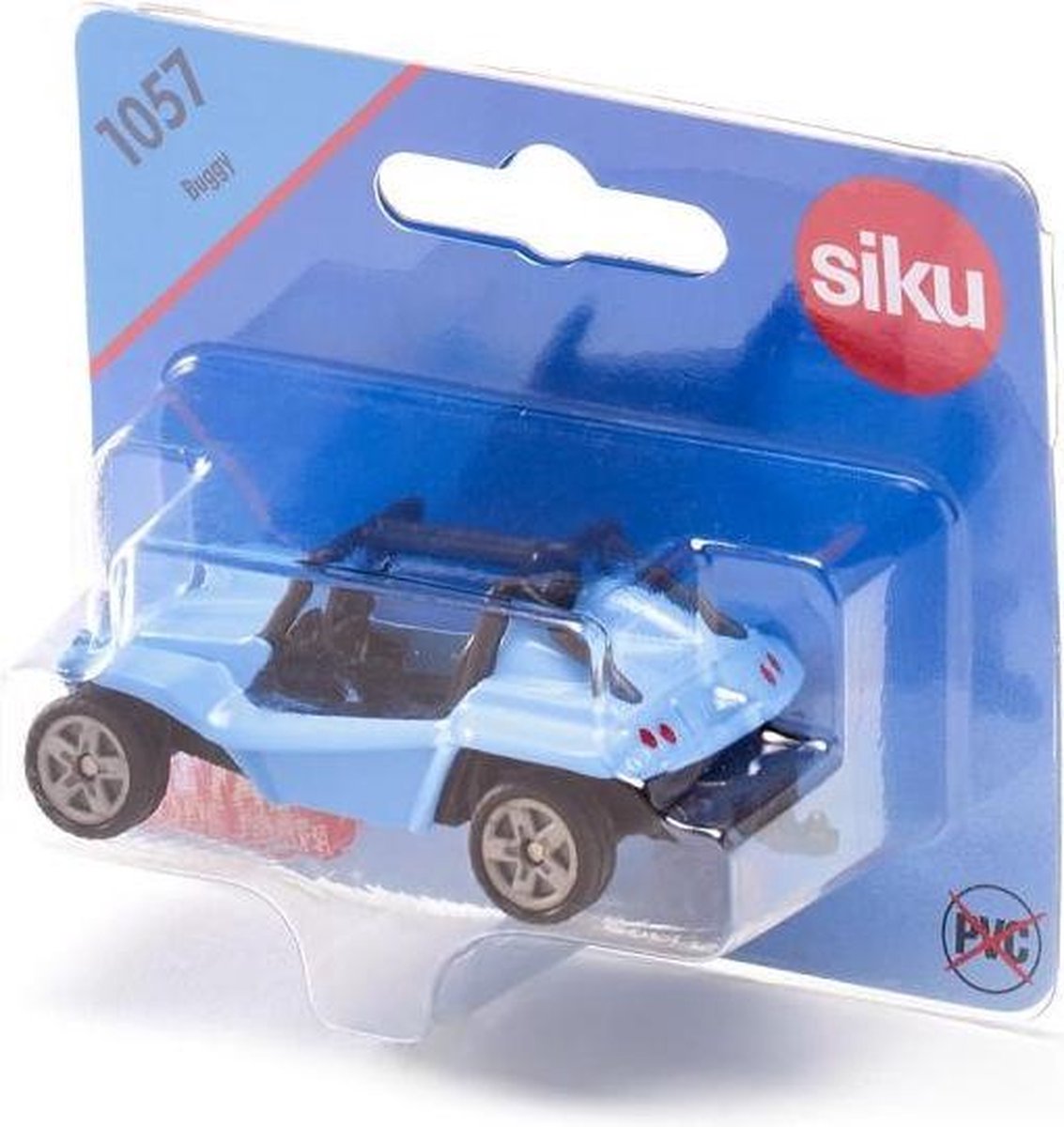 Siku Beach Buggy 7,2 x 3,9 cm staal/zwart (1057) - Blauw