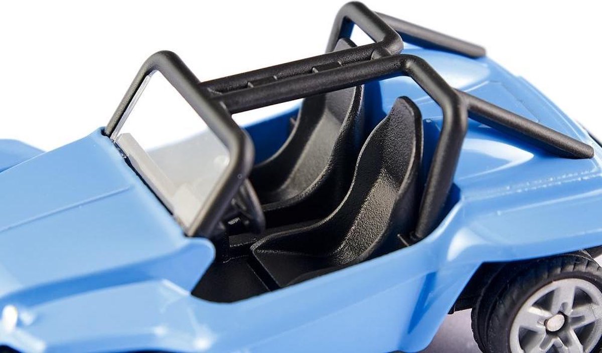 Siku Beach Buggy 7,2 x 3,9 cm staal/zwart (1057) - Blauw