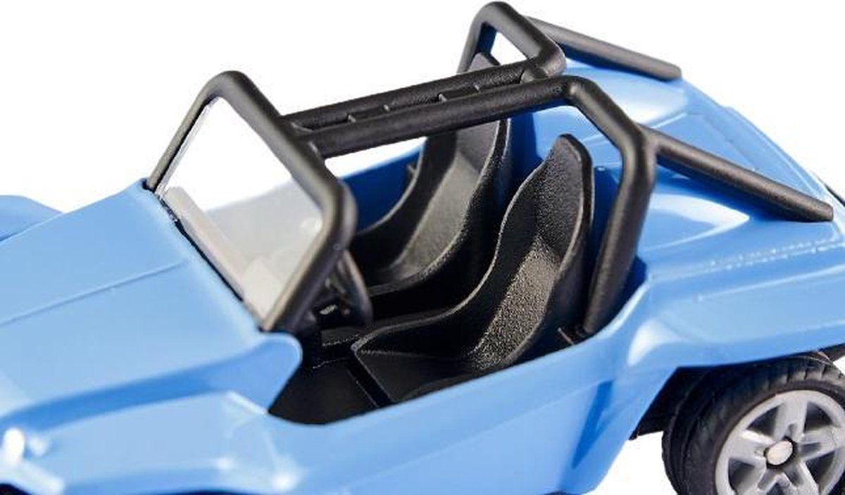 Siku Beach Buggy 7,2 x 3,9 cm staal/zwart (1057) - Blauw