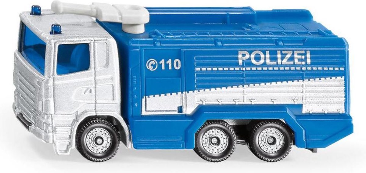 Siku Scania Polizei waterkanon vrachtwagen 8,4 cm (1079) - Blauw
