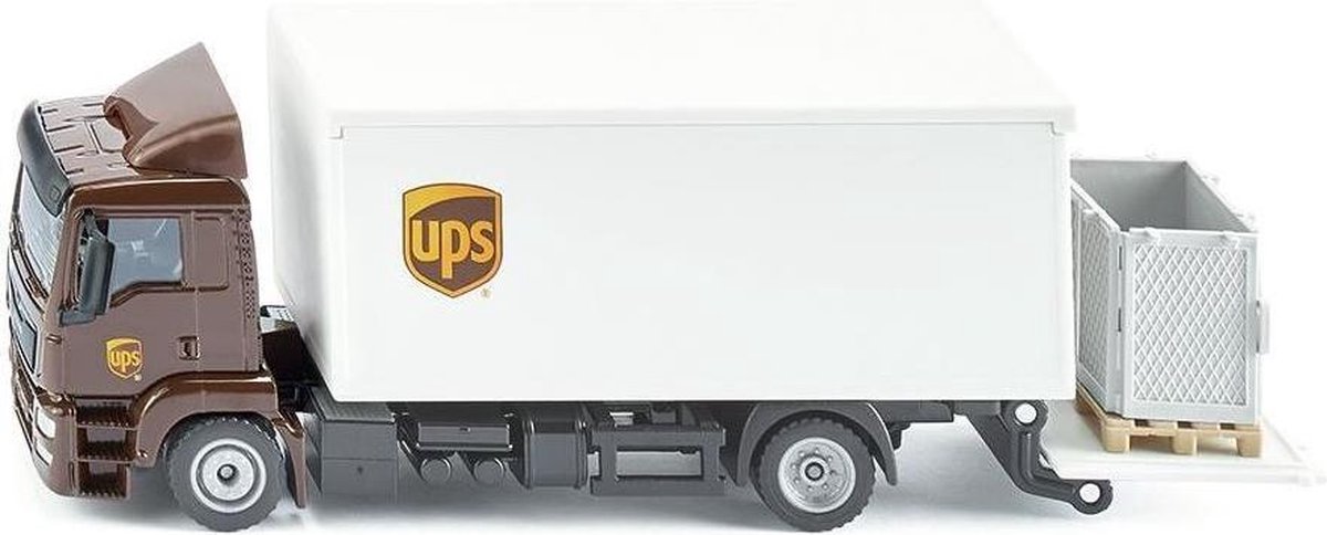 Siku Man UPS bakwagen 21,8 cm staal wit/brons (1997)