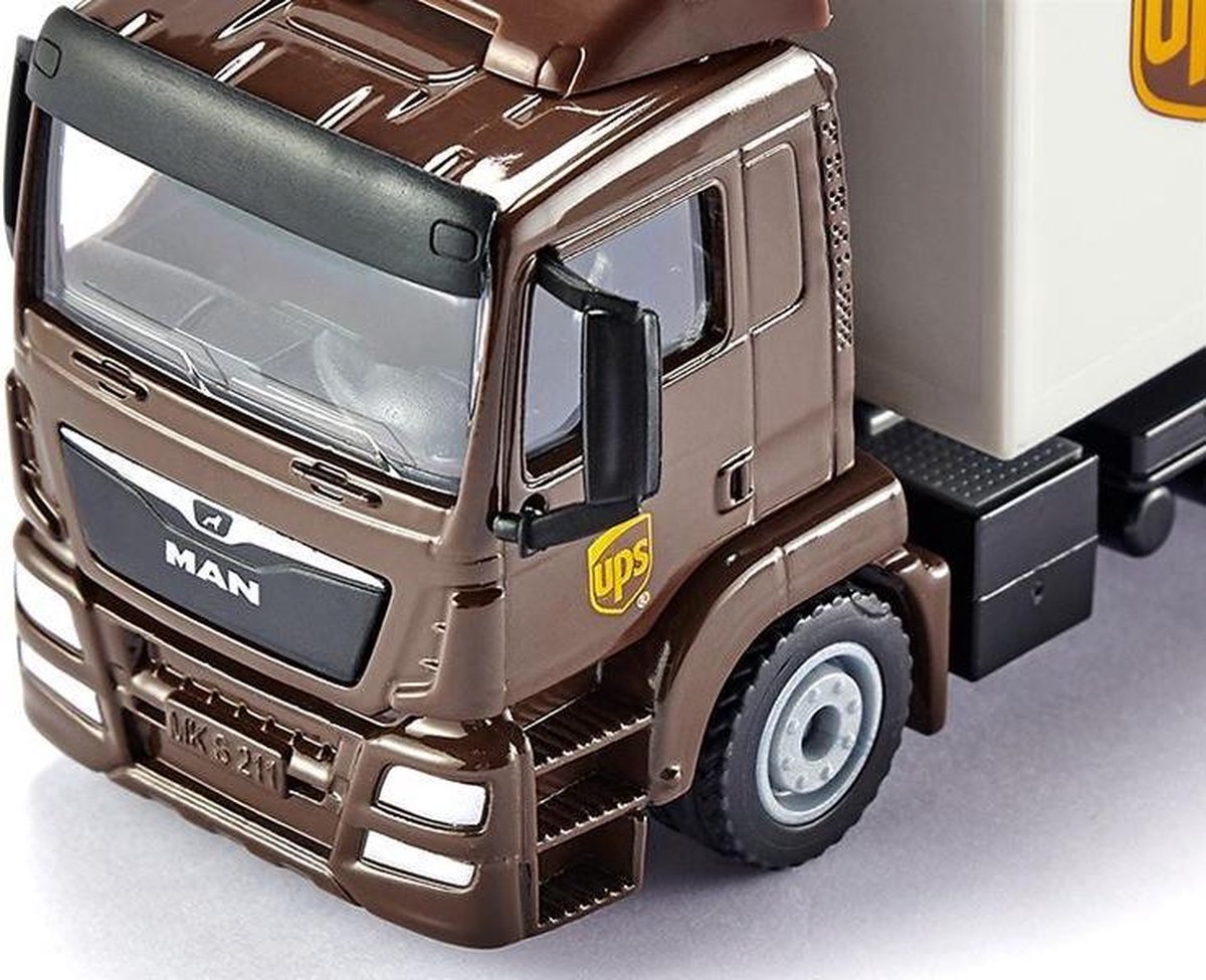Siku Man UPS bakwagen 21,8 cm staal wit/brons (1997)