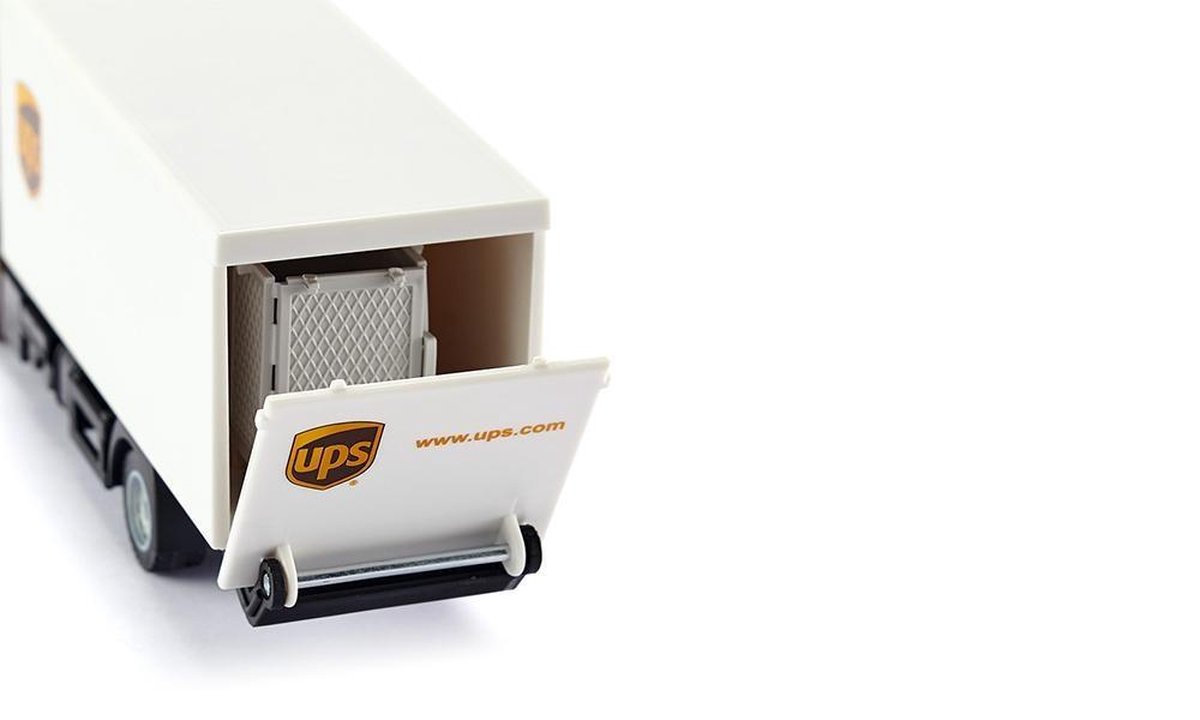 Siku Man UPS bakwagen 21,8 cm staal wit/brons (1997)