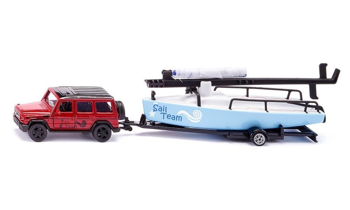 Siku Mercedes Benz AMG G65 met zeilboot 27,9 cm staal (2564) - Rood
