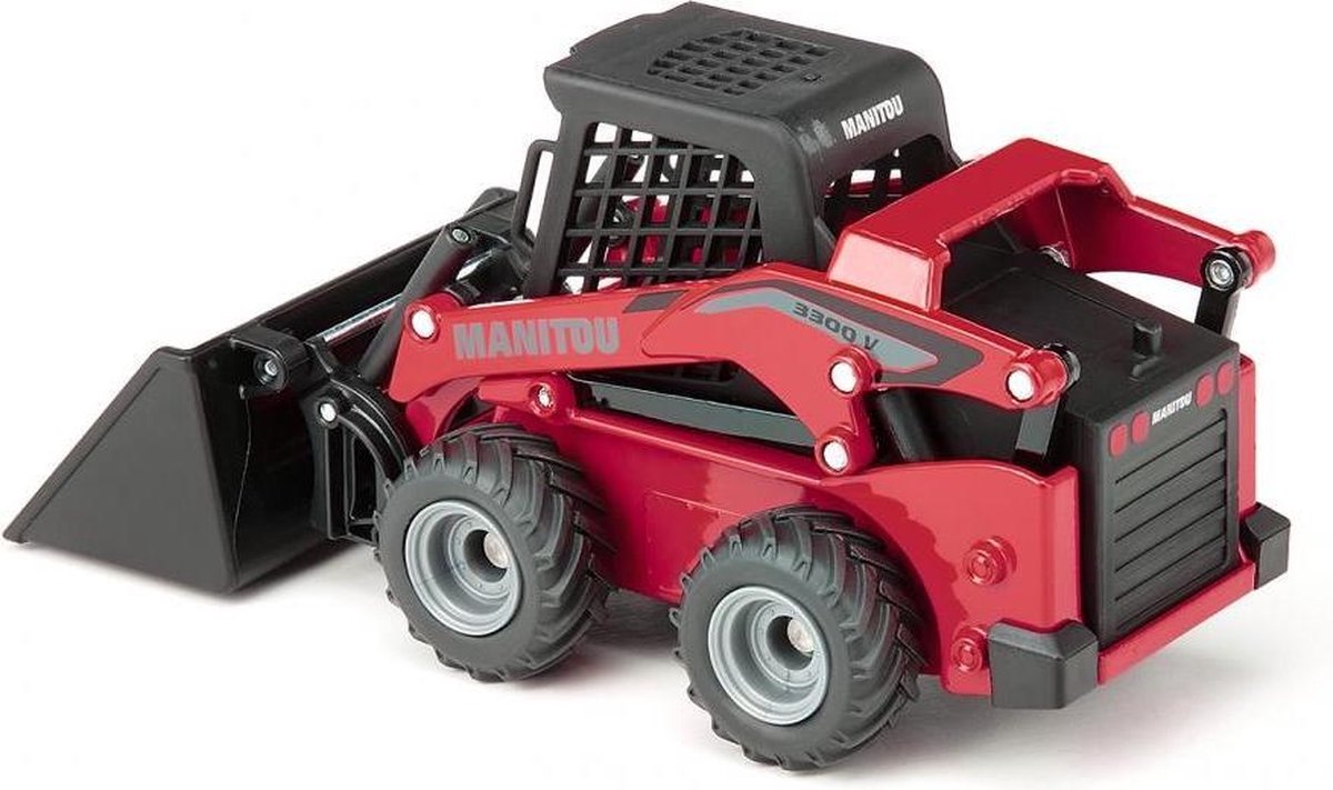 Siku Manitou 3300V skid lader 14,3 cm staal/zwart (3049) - Rood