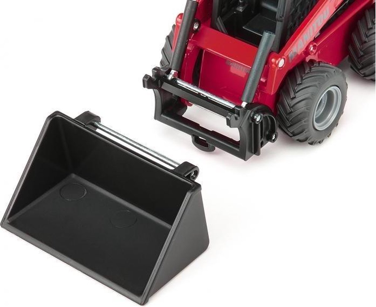 Siku Manitou 3300V skid lader 14,3 cm staal/zwart (3049) - Rood