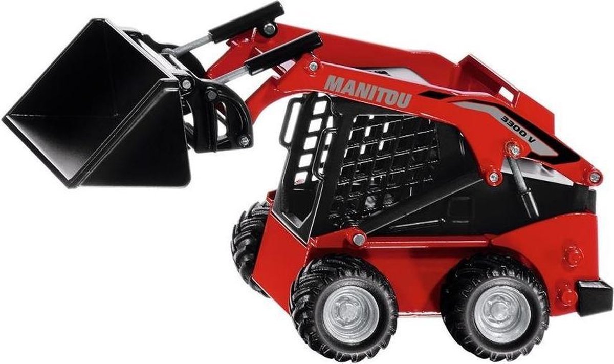 Siku Manitou 3300V skid lader 14,3 cm staal/zwart (3049) - Rood