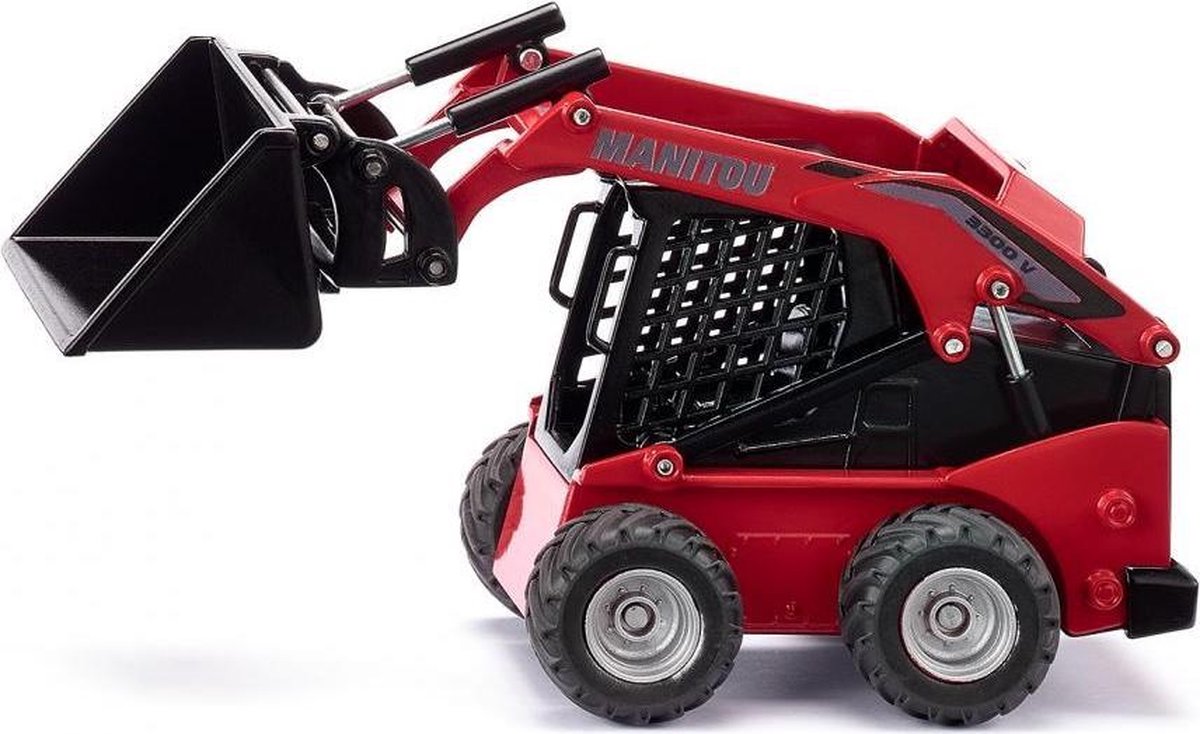 Siku Manitou 3300V skid lader 14,3 cm staal/zwart (3049) - Rood